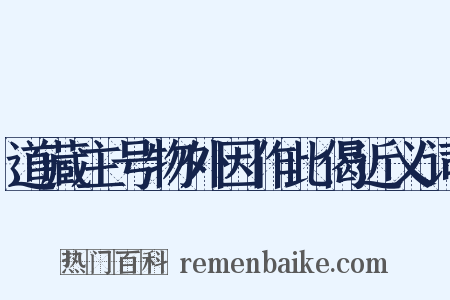 道藏主号物外因作此偈近义词是什么意思的图片